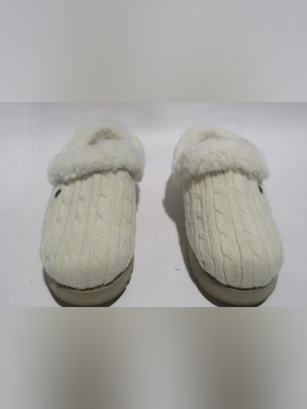 Sketchers Keepsakes Ice Angel Cable Knit Faux Fur Clogs Size 7 New - Picture 5 of 10